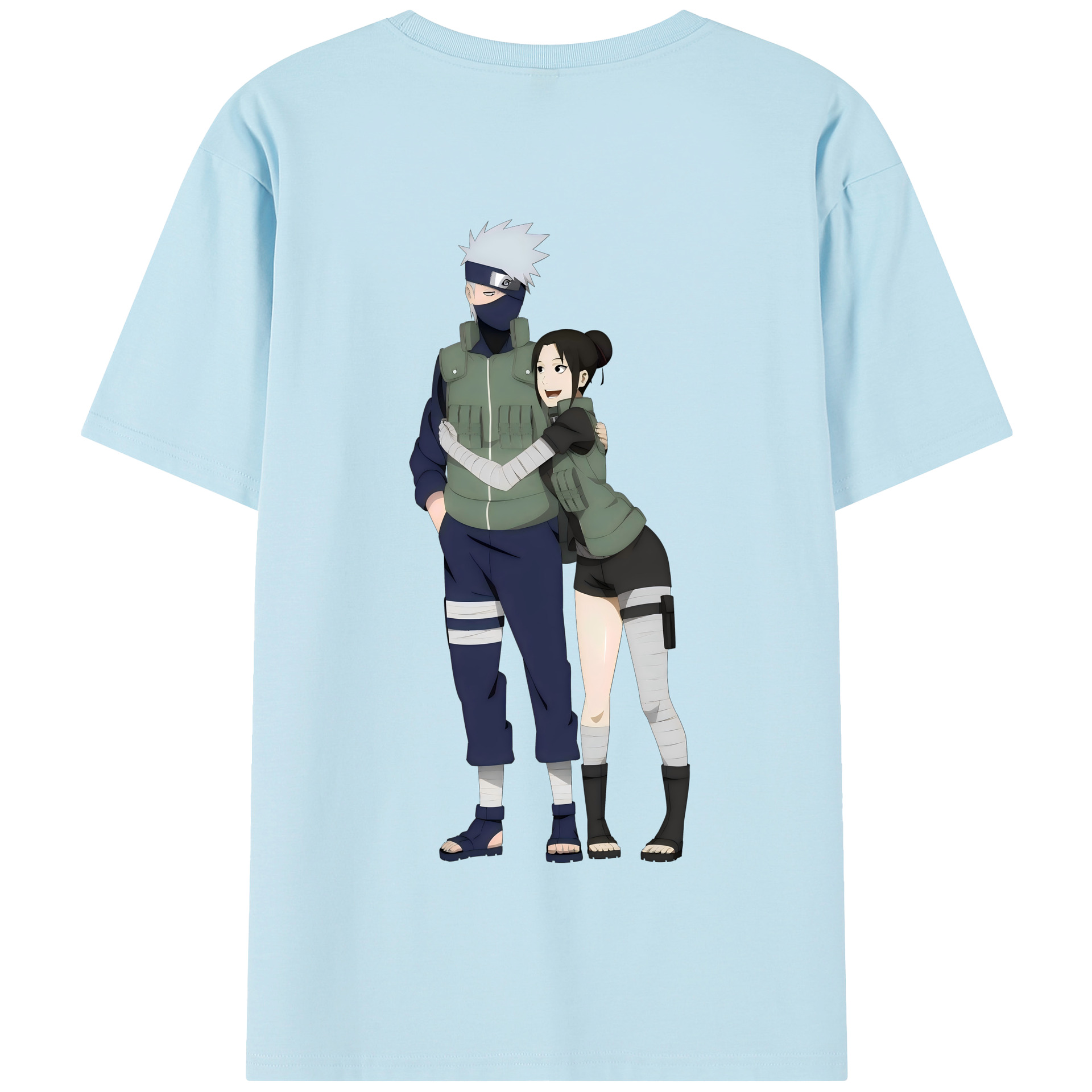 （画像用） NARUTO -ナルト- はたけ カカシ Hatake Kakashi 綿100％半袖Tシャツ（背面プリント）